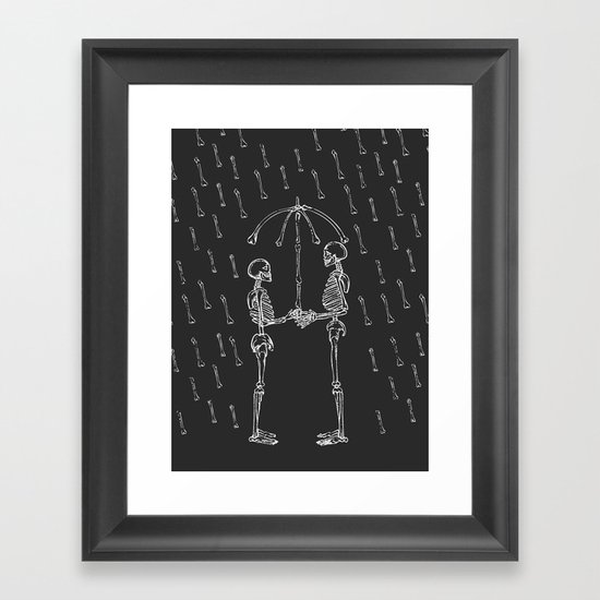 Raining Bone Framed Art Print