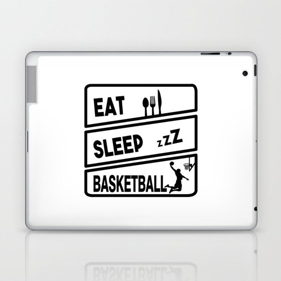 EAT SLEEP BASKETBALL Laptop & iPad Skin