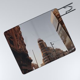 Spain Photography - Down Town In The Bright Evening Picnic Blanket