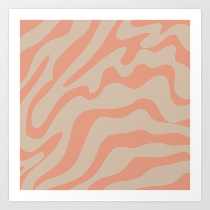 20 Abstract Liquid Swirly Shapes 220725 Valourine Digital Design Art Print