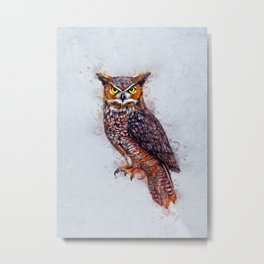 Wise Owl Metal Print