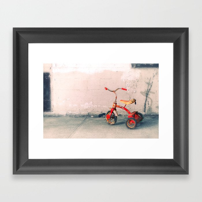Childs Vintage Tricycle Framed Art Print