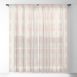 Pink Popsicle Pattern Sheer Curtain