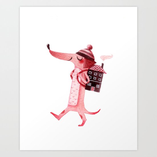 Backpacking Art Print