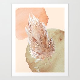 Feathered Watercolours Art Print