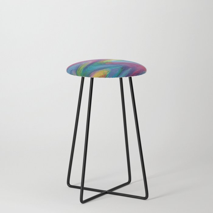 Paint Wave Counter Stool