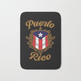 Puerto Rico Emblem - Puerto Rican Pride Flag Bath Mat | National, Pride, Sea, Country, Commonwealth, Coast, Graphicdesign, Caribbean, Hero, Boricua 