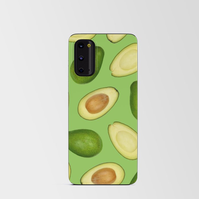 Pattern of green avocado Android Card Case