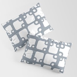 Mid Century Modern Abstract Pattern Slate Gray 2 Pillow Sham