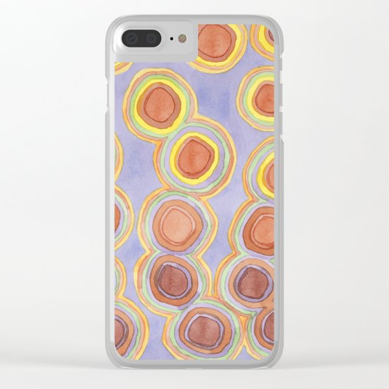 Growing Chains of Circles Clear iPhone Case