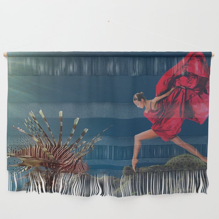 The Maiden and the Lion Fish Wall Hanging