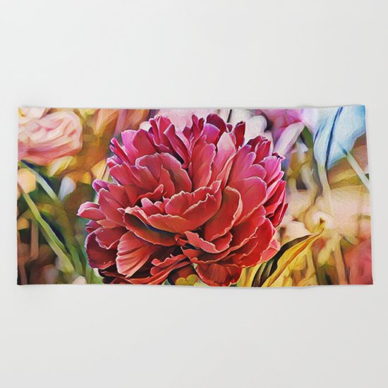 The Peony Beach Towel