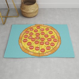 Pizza Feeling Wheel - An Emotion Wheel for Children and Adolescents Rug