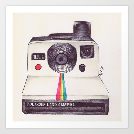 Ballpoint Pen Polaroid Art Print