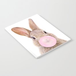 Bunny Rabbit Blowing Bubble Gum by Zouzounio Art Notebook