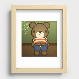 Artie the Grumpy Bear Recessed Framed Print