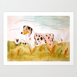 Australian Shepard Art Print