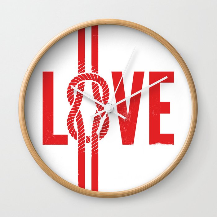 Love Knot (Red) Wall Clock