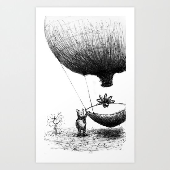 Zander and his Balloon Art Print