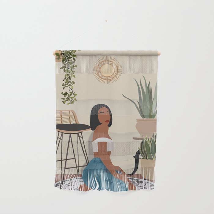 Girl and her plants Wall Hanging