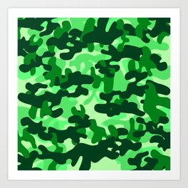 Camouflage (Green) Art Print