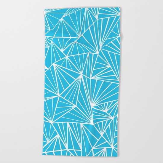 Ab Fan Electric Blue Beach Towel