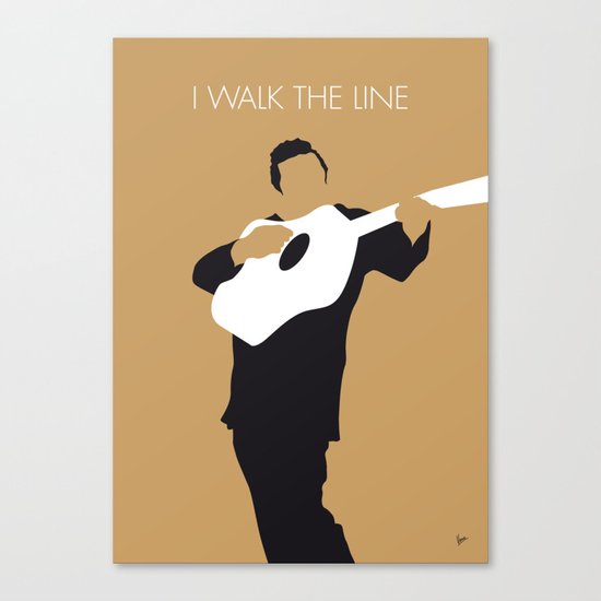 No010 MY Johnny Cash Minimal Music poster Canvas Print