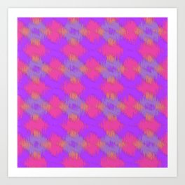 Purple Modern Ikat Pattern Art Print