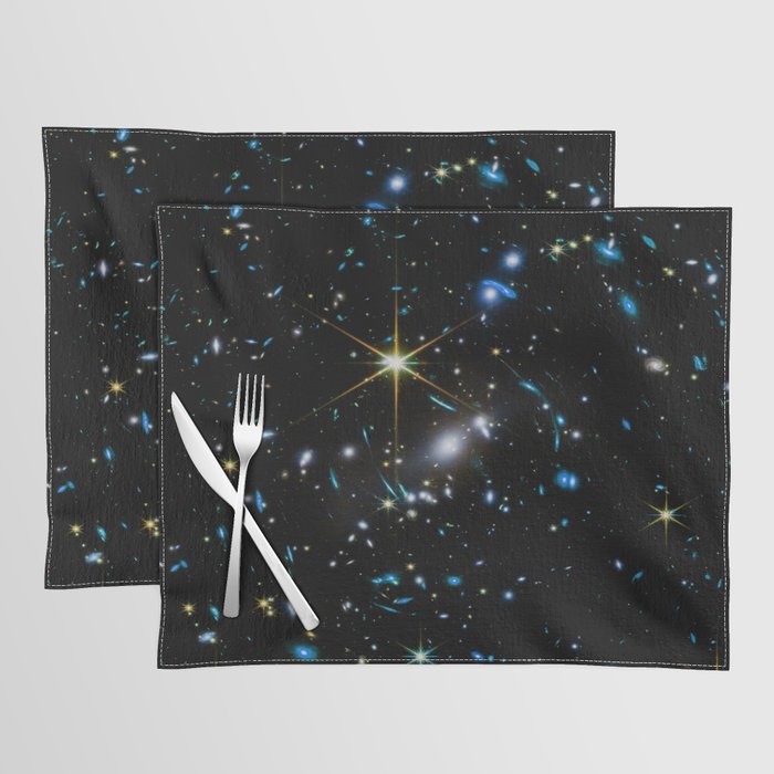 Galaxies of the Universe Teal Gold first images Placemat