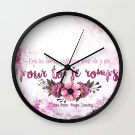 MAYBE SOMEDAY . COLLEEN HOOVER Wall Clock