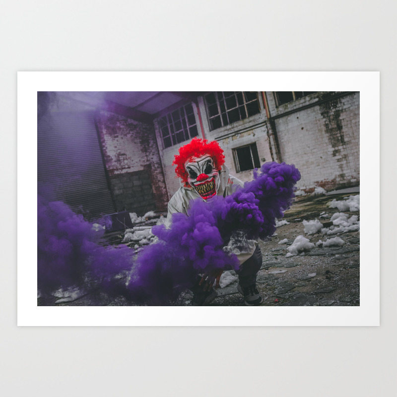 Halloween Scary Clown Color Art Print By Nocolordesigns Society6 Click the box with the white color and adjust your brush. halloween scary clown color art print by nocolordesigns