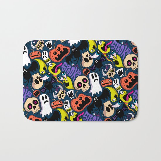 Spooky Pattern Bath Mat
