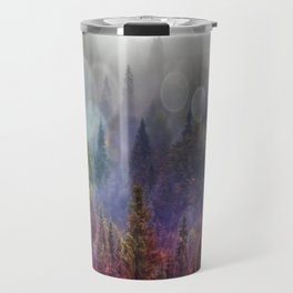 Four Seasons Forest Travel Mug | Fir, Colorful, Trees, Pinetrees, Therapy, Inspirational, Boho, Rainbow, Fantasy, Nature 