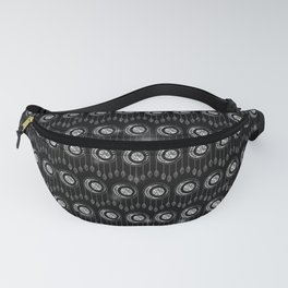 Tribal moon phases dream catcher in silver Fanny Pack