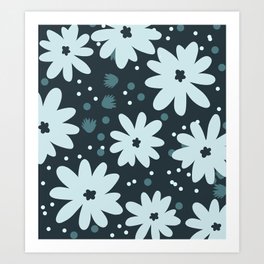 Edelweiss white flowers Art Print