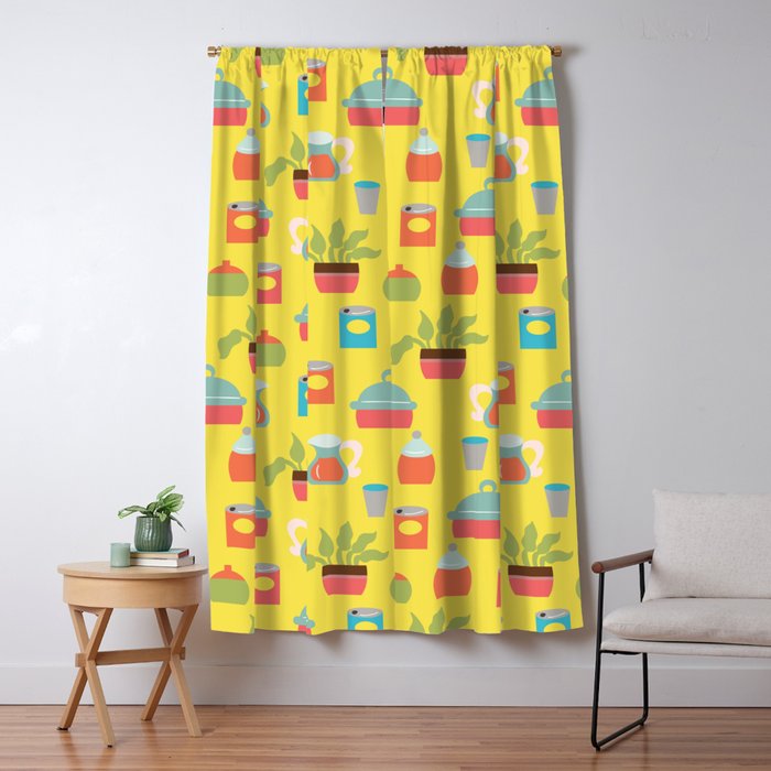 Bright Kitchen Blackout Curtain By Farijazz Society6