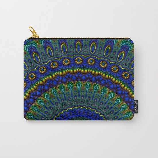 blue yellow mandala Carry-All Pouch