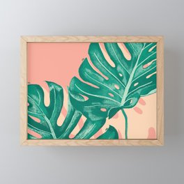 Greens monstera Framed Mini Art Print