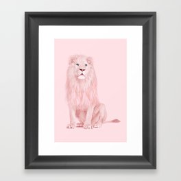 PINK LION Framed Art Print