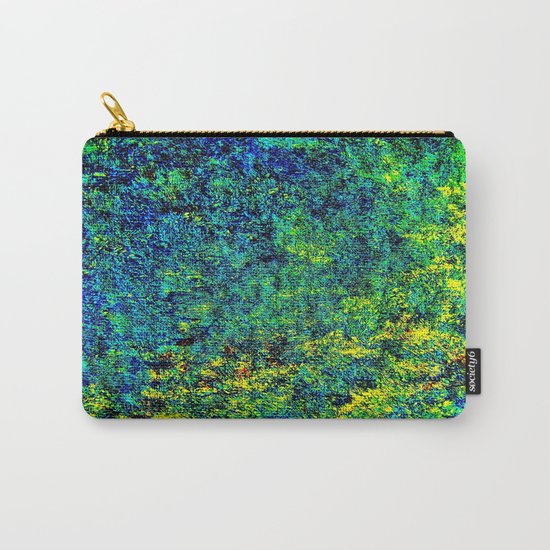 Abstract Flowers yellow and green Carry-All Pouch