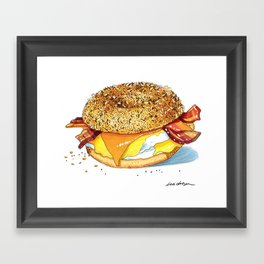 Breakfast Bagel Framed Art Print