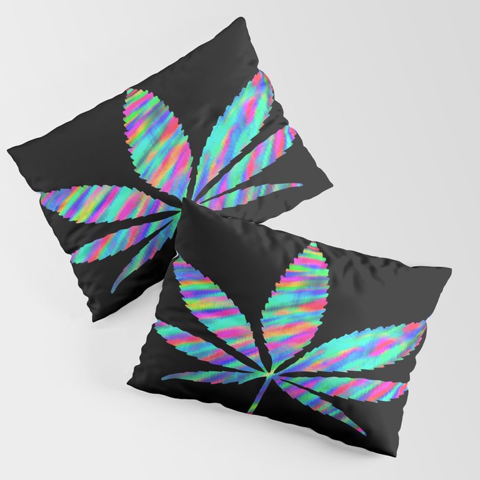 Weed : High Time Colorful Psychedelic Pillow Sham