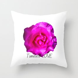 TImeless Love Magenta rose flower Throw Pillow