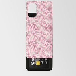 Pink White Tiger Stripes Pattern Android Card Case