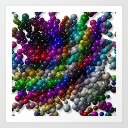 MULTICOLORED BALLS POP ART GRAPHIC DESIGN -Hundreds of Spheres in different colours Art Print