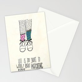 Life Is Too Short To Worry About Matching Socks Stationery Cards