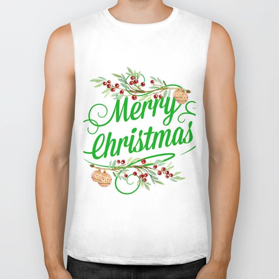 Merry Christmas Biker Tank