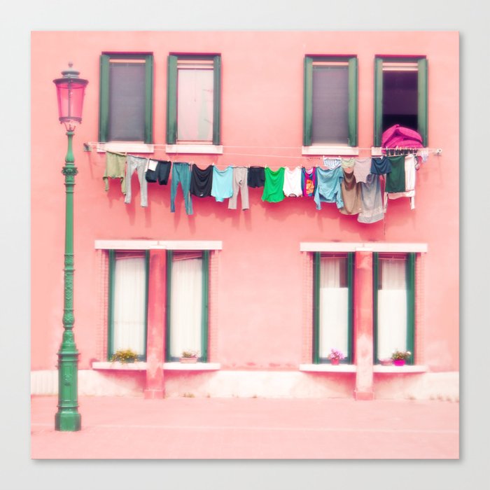 Laundry Venice Italy Travel Photography Canvas Print