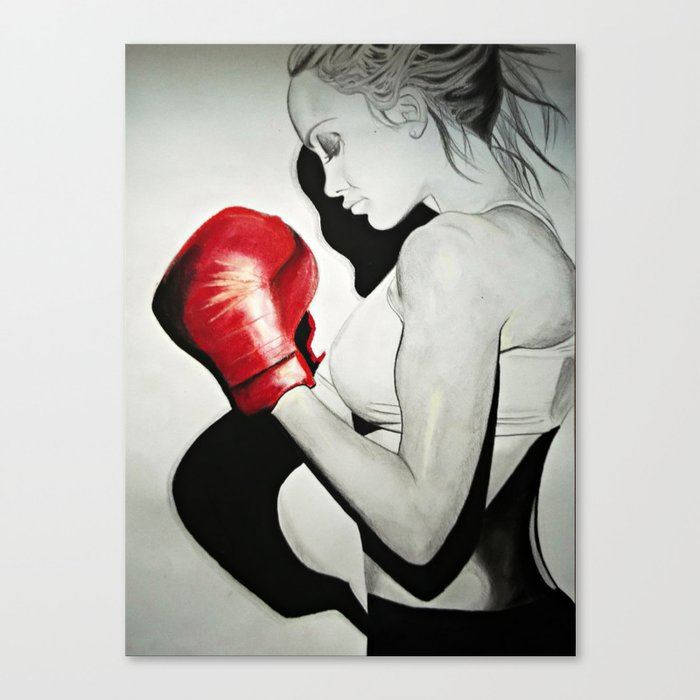 boxing girl draw