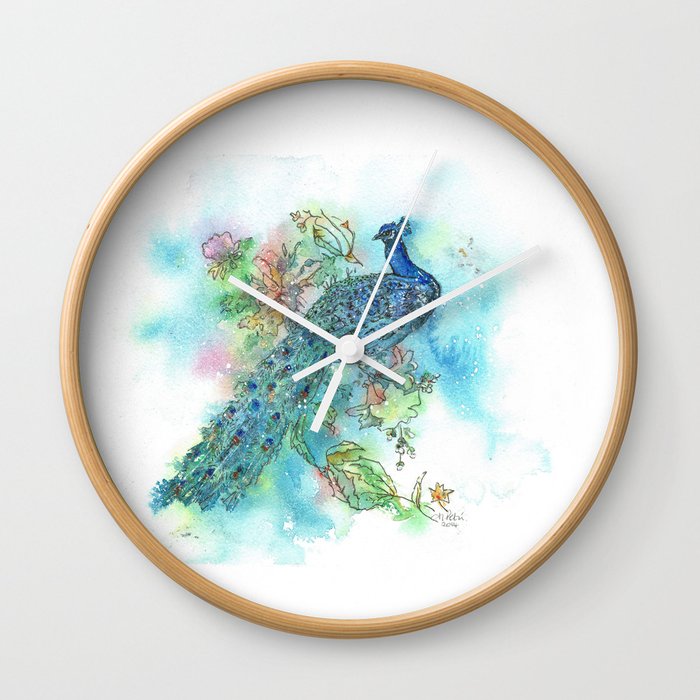 peacock Wall Clock